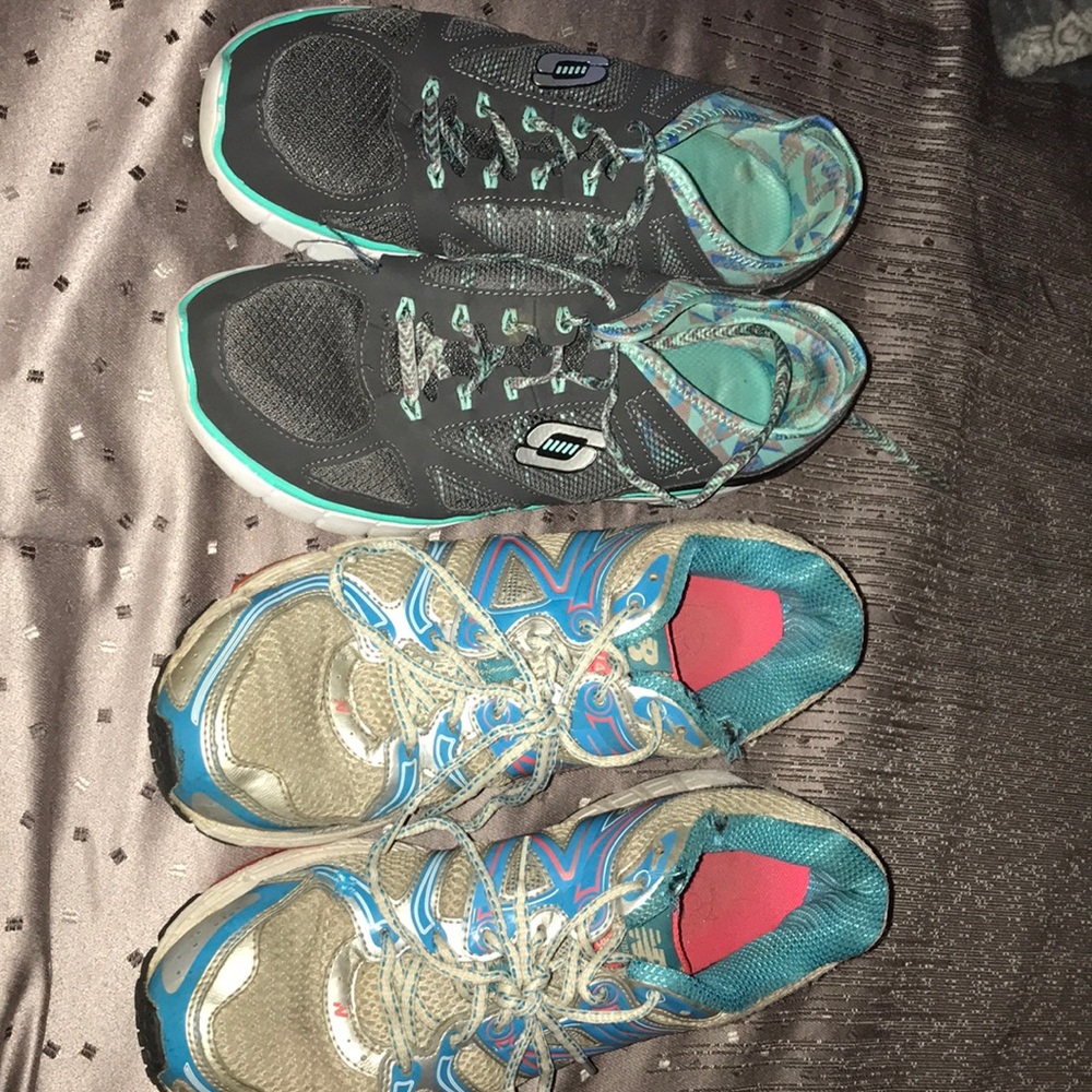 New balance and sketchers shoes